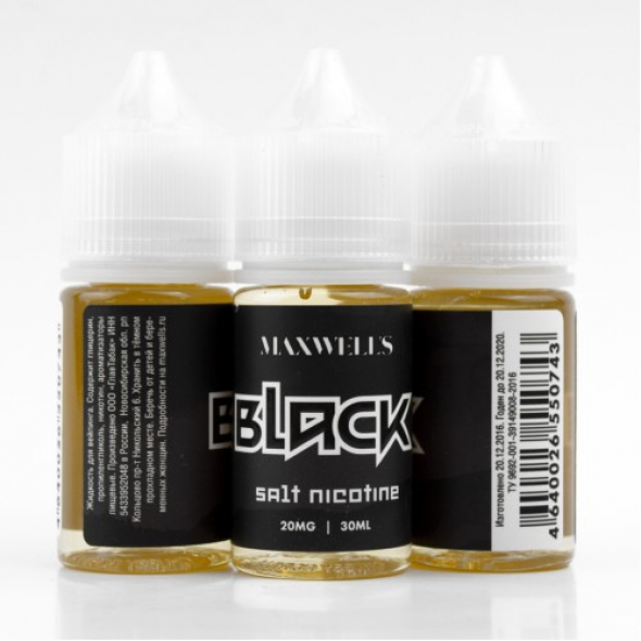 Жидкость Black - Maxwells Salt 12/20mg 30ml (солевая)