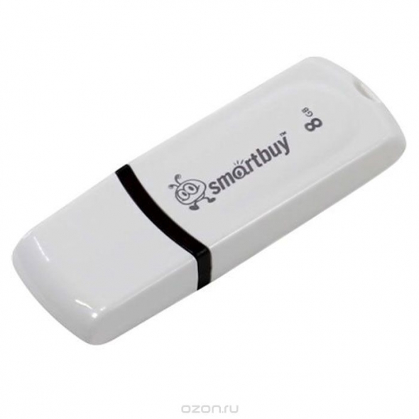 USB флэш-диск  8GB Smart Buy  Paean White