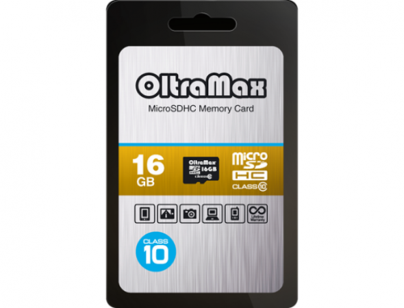 карта памяти microsd 16 gb Oltramax class10 без адаптера