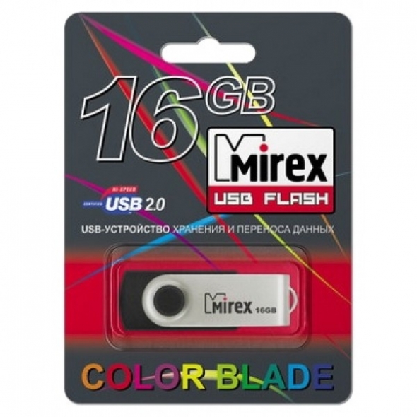 Флеш-накопитель USB 16 gb Mirex ELF чёрный (ecopack)
