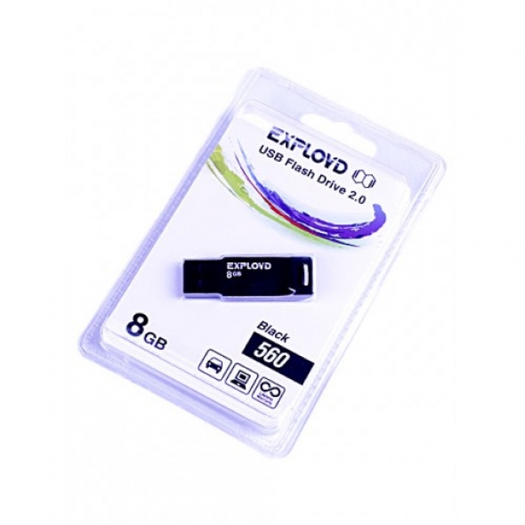 Флеш-накопитель USB  8GB  Exployd  560  чёрный