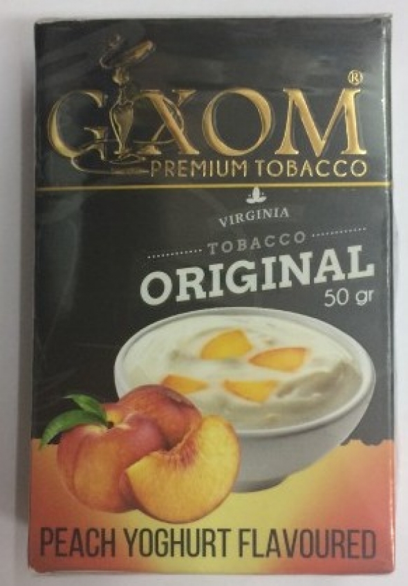табак для кальяна Gixom ( гиксом ) Peach Yoghurt flavoured  (Персик и йогурт ) 50 ГР.