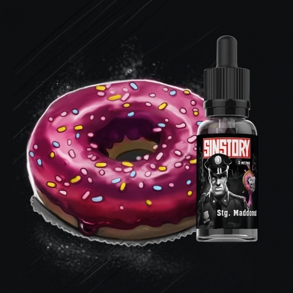 Жидкость для Электронных сигарет  Sintory Stg. Maddonut крепость 3 мг