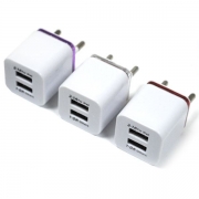 USB сетевой адаптер на 2 USB (со светящийся полосой)