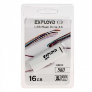 Флеш-накопитель USB 16 gb Exployd 580 белый,синий,чёрный