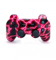 джойстик для Sony PLAYSTATION 3 (сони плейстейшн 3) DUALSHOCK 3 молнии красные