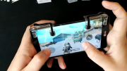 Триггер для смартфона для  игры (пубг) Pubg L1R1 Мех. однокнопочные (прозрачные)