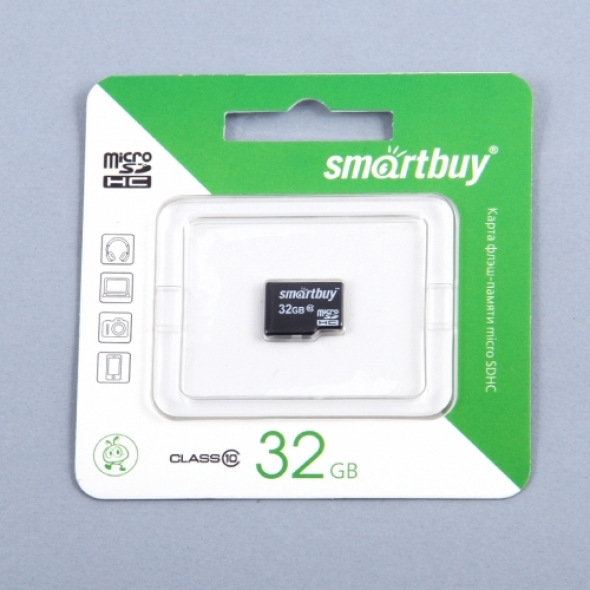 карта памяти micro SD  (микро) 32 Gb Smart buy