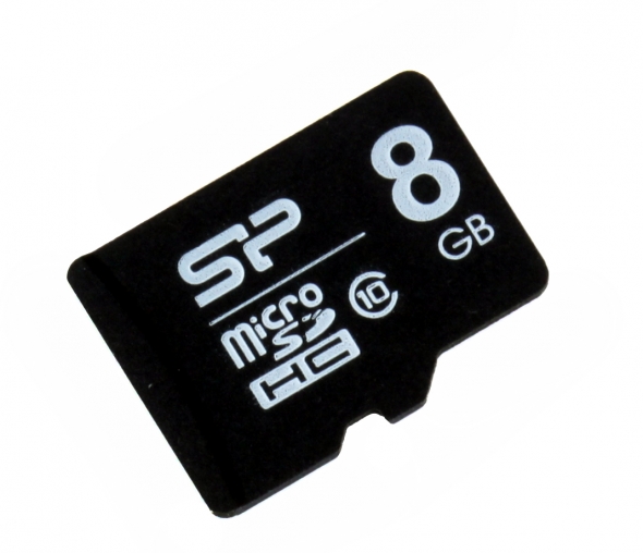 Micro sd карта 8 gb Sillicon class 10 без адаптера