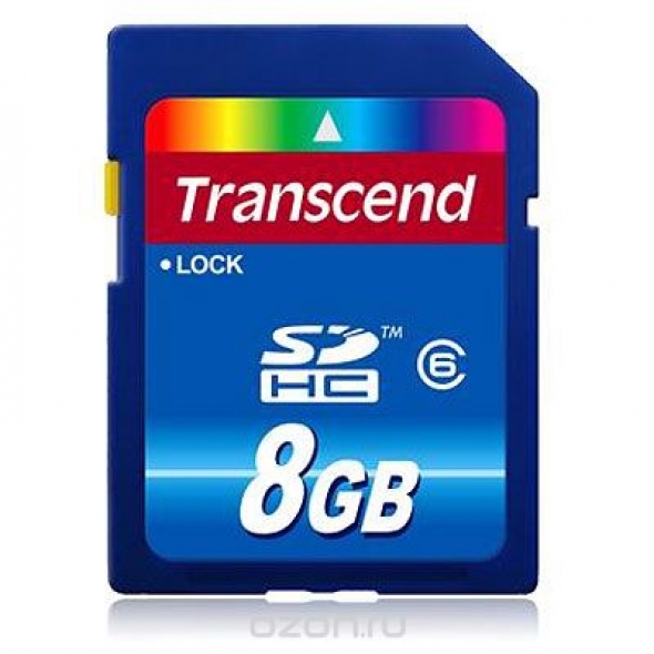 карта памяти  transcend sdhc 8gb class 6