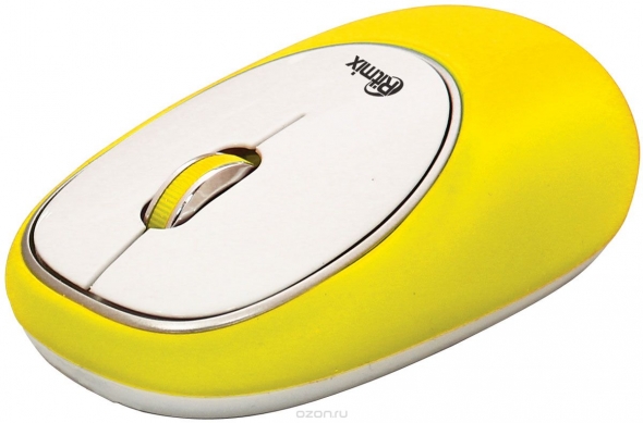 Мышь беспроводная RITMIX RMW-250 Antistress, жёлтая.
