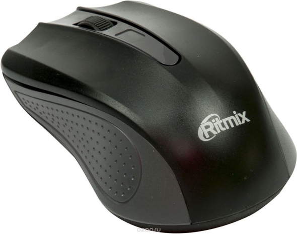 мышь  беспроводная RITMIX RMW-555, чёрный серый USB-Dongle.