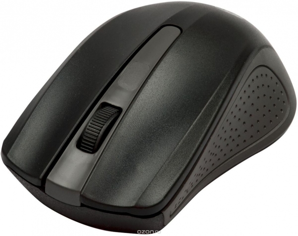 Мышь беспроводная RITMIX RMW-555, чёрный, USB-Dongle. Разрешение: 1000 dpi. Кнопок: 2 + колесо кнопка. Радиус: 8-10 м. Источник питания: 2ААА(приобретаются дополнительно). (1/100)