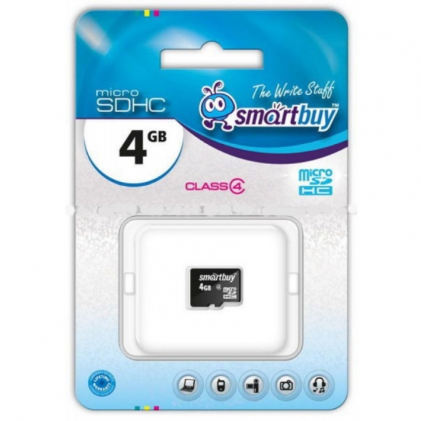 карта памяти Smartbuy SDHC  4 gb class 10 без адаптера