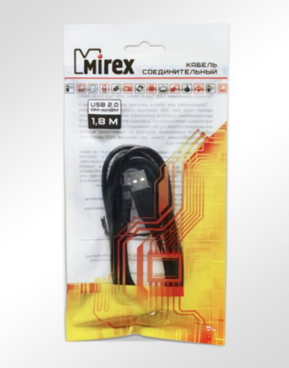 Кабель соединительный Mirex USB 2.0 AM-miniBM