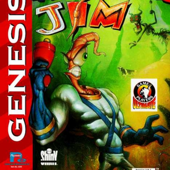 картридж (кассета) на SEGA (сега) Earthworm Jim  (червяк джим)