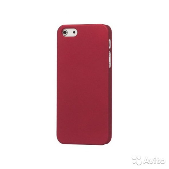 чехол софт тач iPhone 5 4D (бордовый)