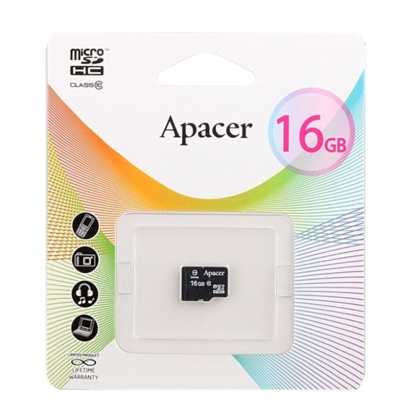 micro sd карта 16 gb Apacer class 10 без адаптера