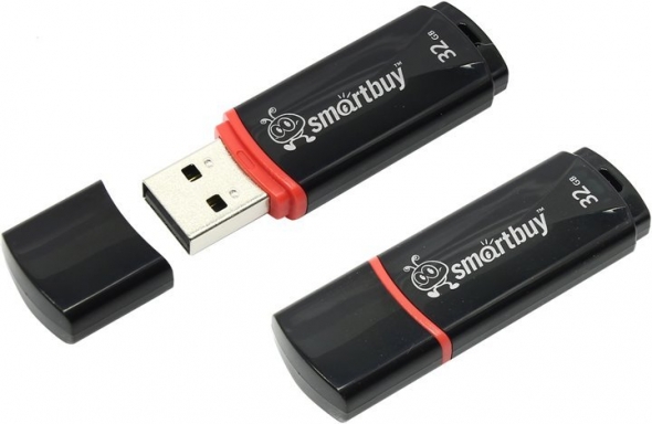Флеш-накопитель USB  32GB  Smart Buy  Crown  чёрный