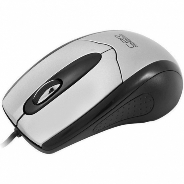 Мышь проводная CBR CM-101, серебристая
