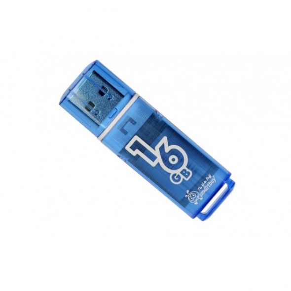 Флеш-накопитель USB  16GB  Smart Buy  Glossy  синий