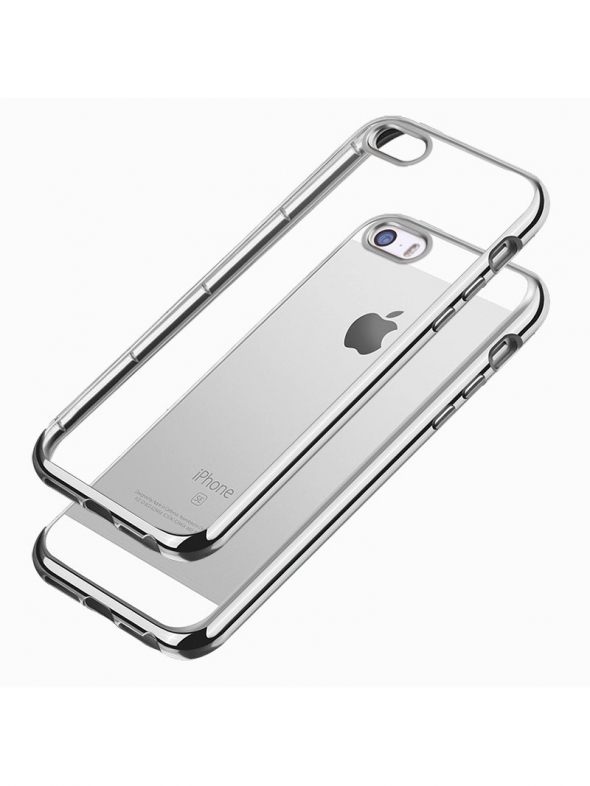чехол накладка cиликоновая iPhone SE / 5s / 5c / 5 прозрачная Пуск LM