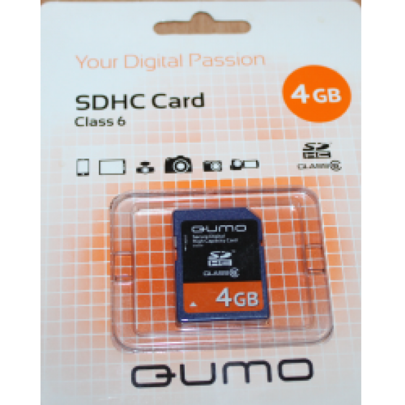 карта памяти  QUMO sdhc 4gb class 6