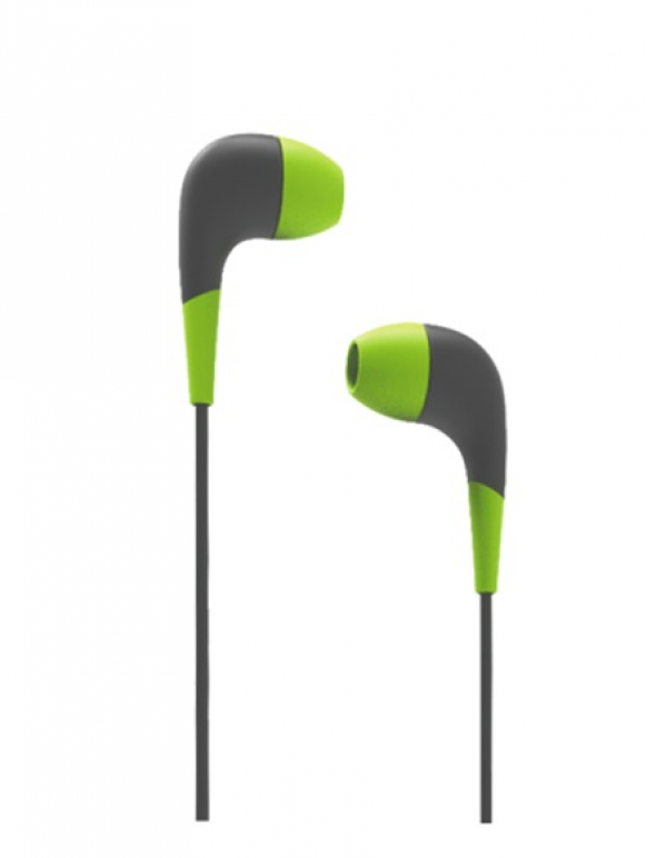 Наушники Smartbuy Curve, soft-touch, зел/серые, внутриканальные