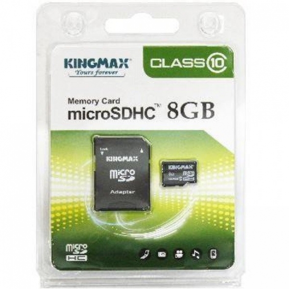 карта памяти microsd 8 gb Kingmax class 10,+SD адаптер