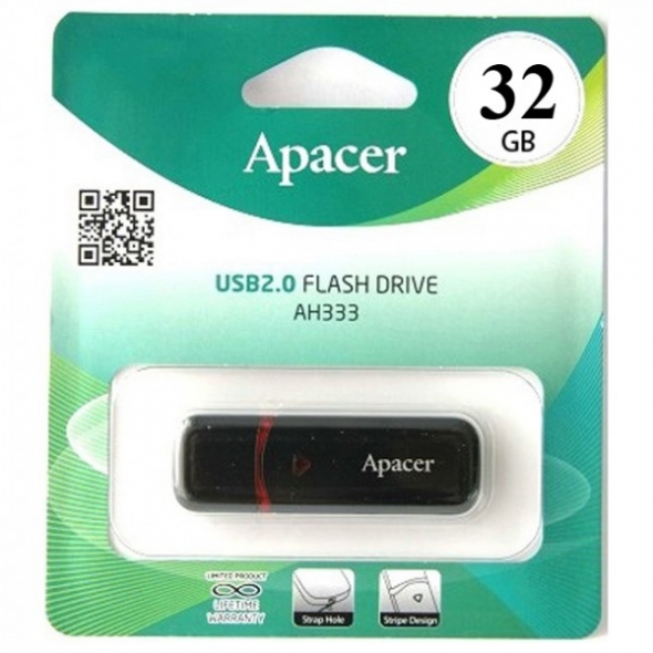 Флеш-накопитель USB 32GB Apacer  AH333 черный