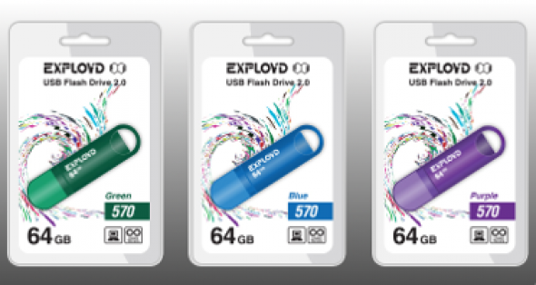 Флеш-накопитель USB 16 gb Exployd 570 синий
