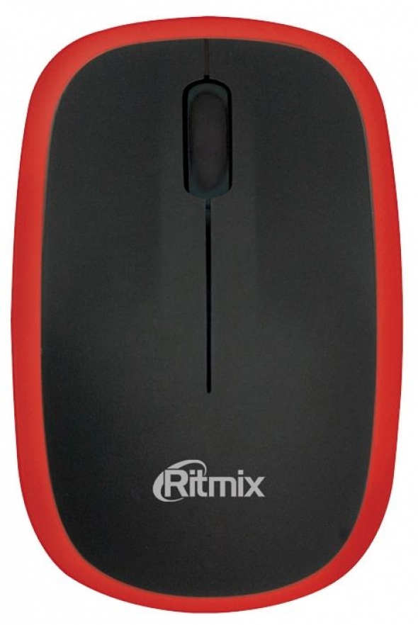 Мышь беспроводная RITMIX RMW-555, черный/красный