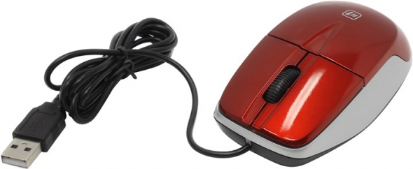 Мышь DEFENDER MS-940, красная, USB, проводная.