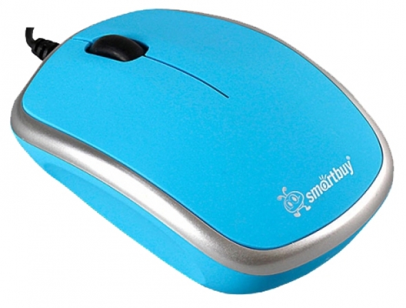 Мышь проводная Smart Buy 313, синяя/серебро, USB