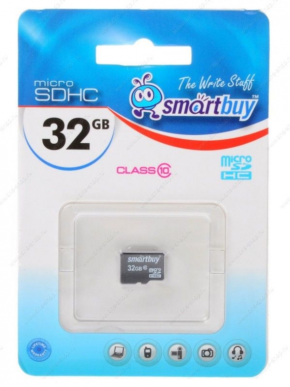 карта памяти microsd smartbuy 32 gb class 10 без адаптера