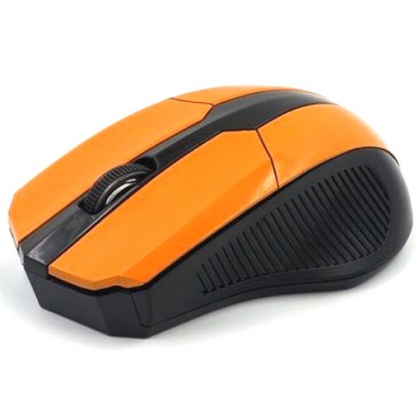 Мышь беспроводная  MIREX W3009ORN черная/оранжевая