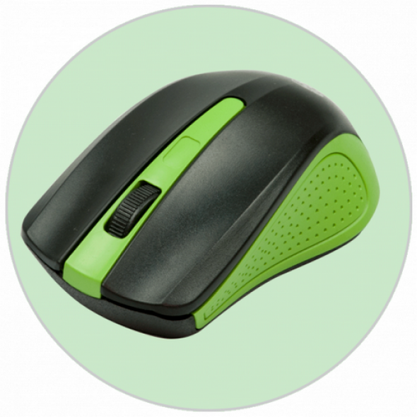 Мышь беспроводная RITMIX RMW-555, чёрный зеленый USB-Dongle