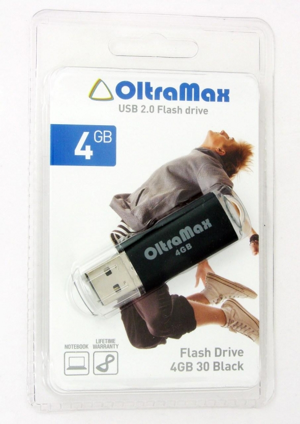 Флеш-накопитель USB 4 gb OltraMax 30 черный