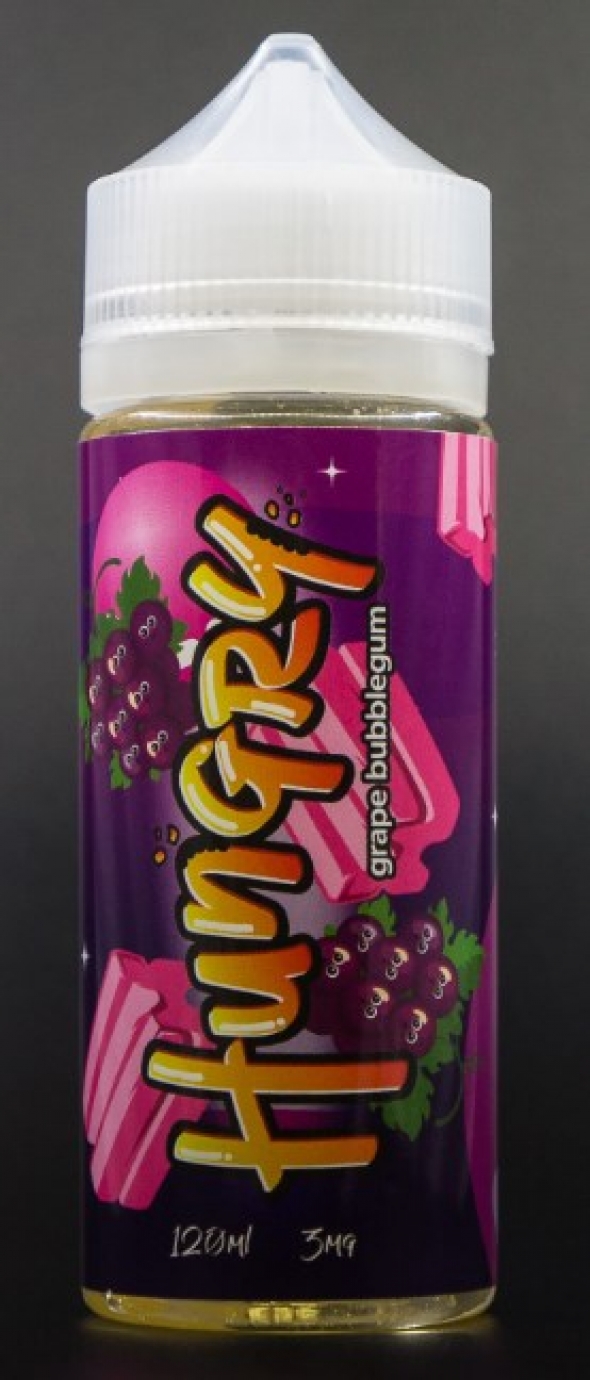 жидкость для электронных сигарет Hungry(хангри) — Grape Bubblegume 100ml  Свежая и сочная виноградная жвачка!