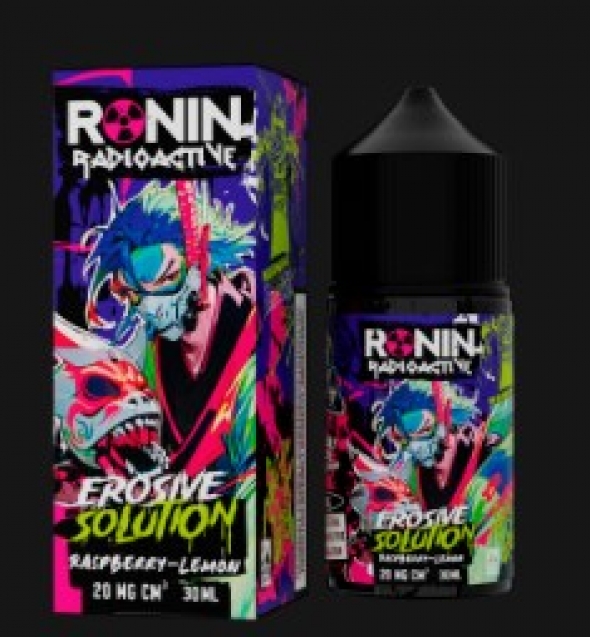 жидкость для электронных сигарет Ronin Radioactive (ронин) Erosive Solution (Raspberry Lemon) 30ml 20 mg salt