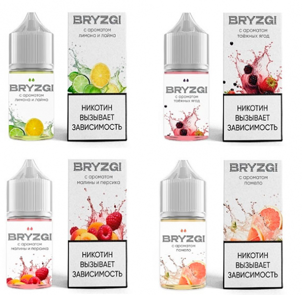 жидкость для электронных сигарет BRYZGI Salt  Манго Ананас и Малина 2%, 30 мл