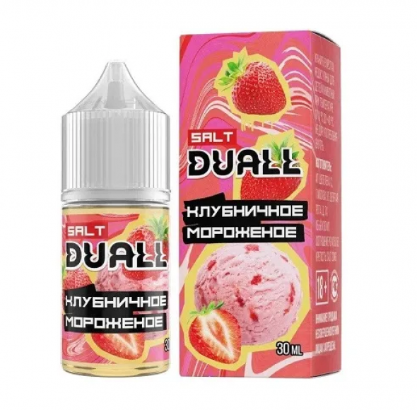 жидкость для электронных сигарет Duall 30 ml hard клубничное мороженое