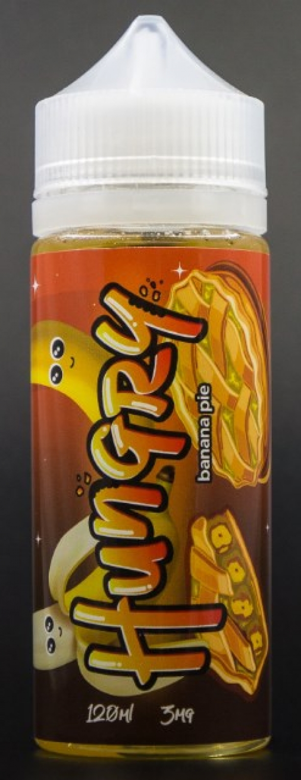 жидкость для электронных сигарет Hungry(хангри) — Banana Pie 100ml  Насыщенный вкус сладкого бананового пирога