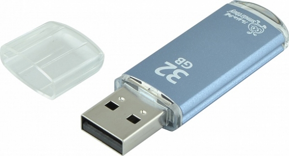 Флеш-накопитель USB  32 gb Smart Buy V-Cut,серебро