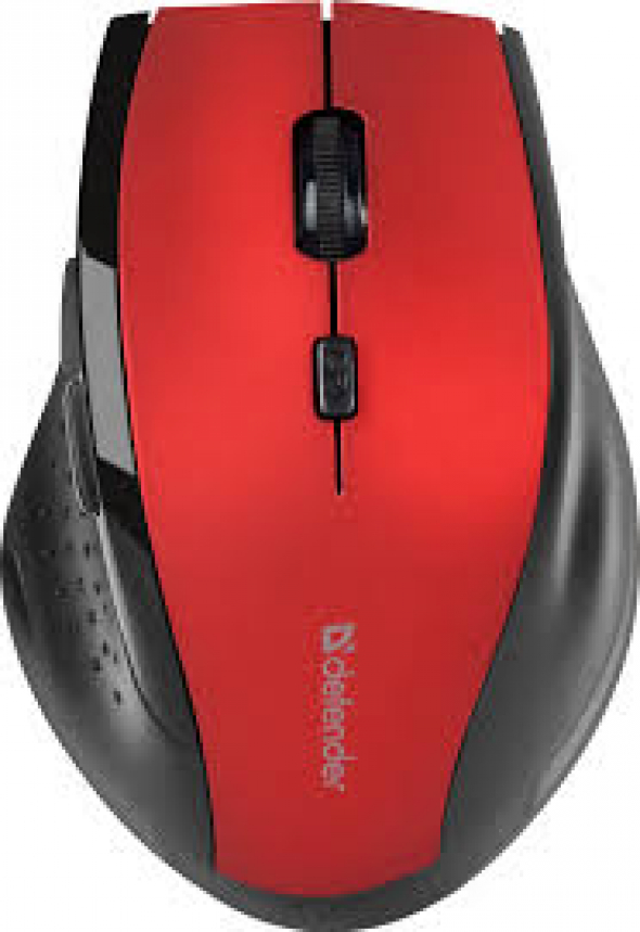 Мышь DEFENDER Accura MM-365, красная, беспроводная, 6 кнопок, 800-1600 dpi,
