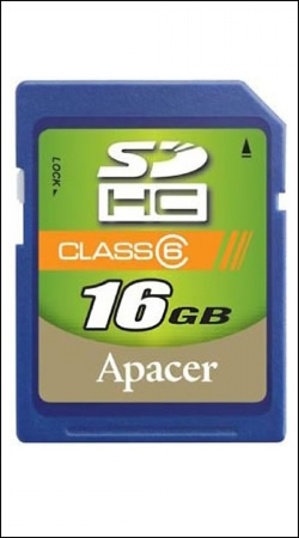 карта памяти  APACER SDHC 16 gb class 6