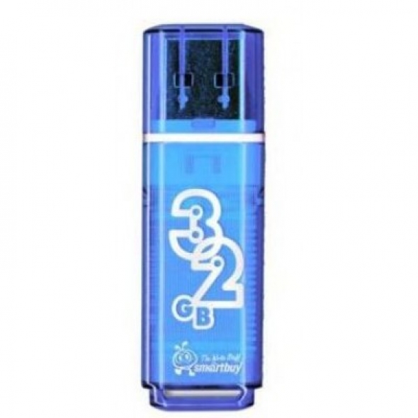 Флеш-накопитель USB  32GB  Smart Buy  Glossy  синий