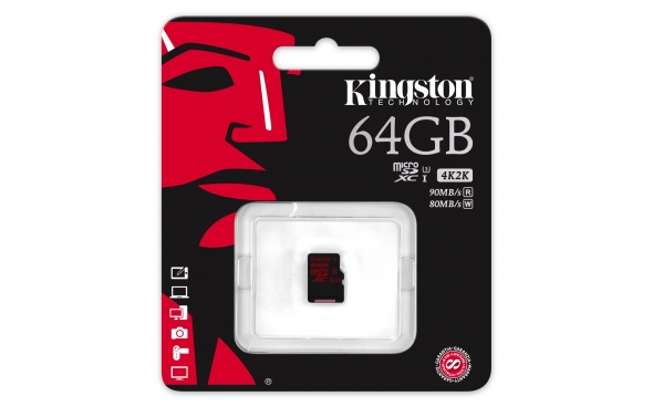 карта памяти micro SD  (микро) 64 Gb Kingston