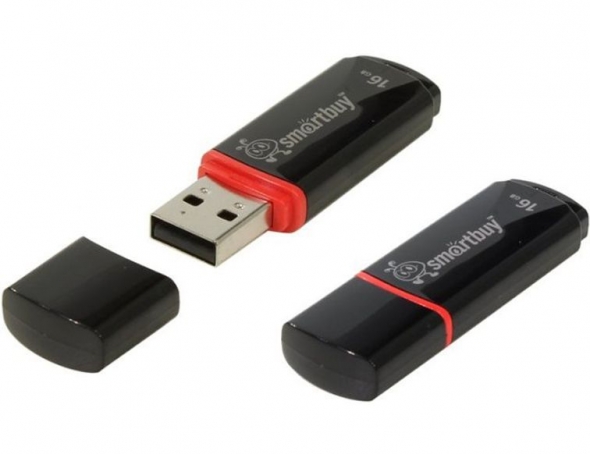 Флеш-накопитель USB  16GB  Smart Buy  Crown  чёрный