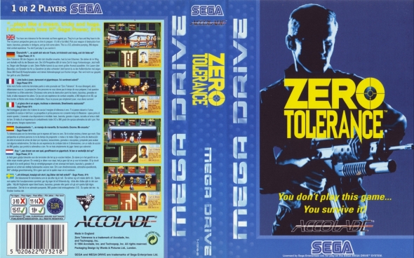 картридж (кассета) на SEGA (сега) zero tolerance (зеро толеранс)
